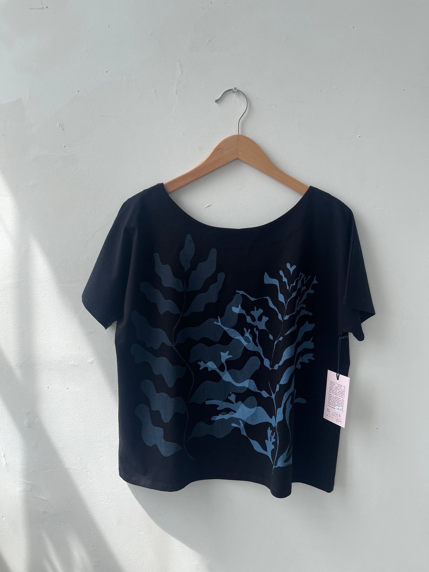 T-shirt imprimé noire Isoète XL DEFECT