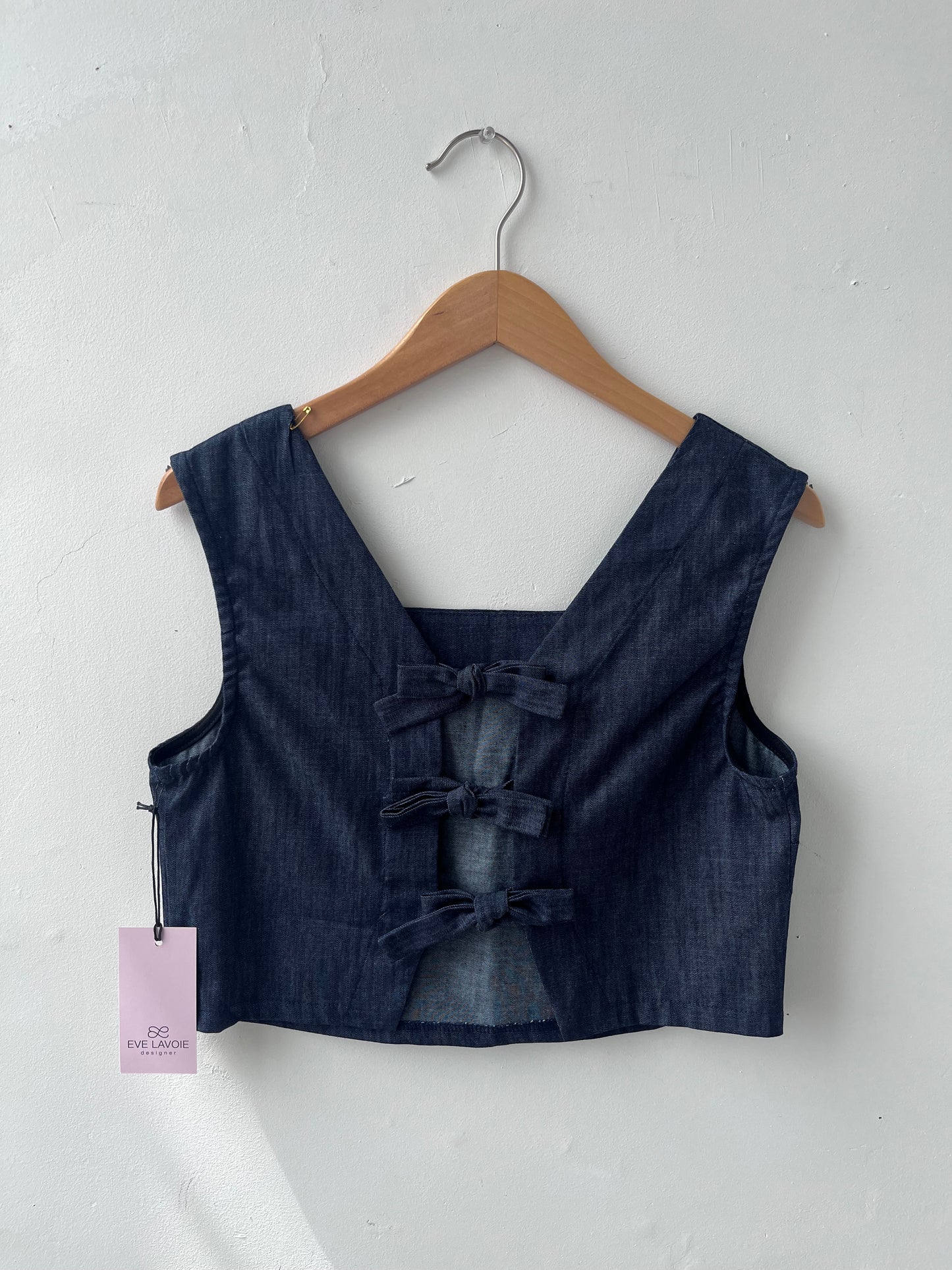 Haut court denim Prêle S DEFECT