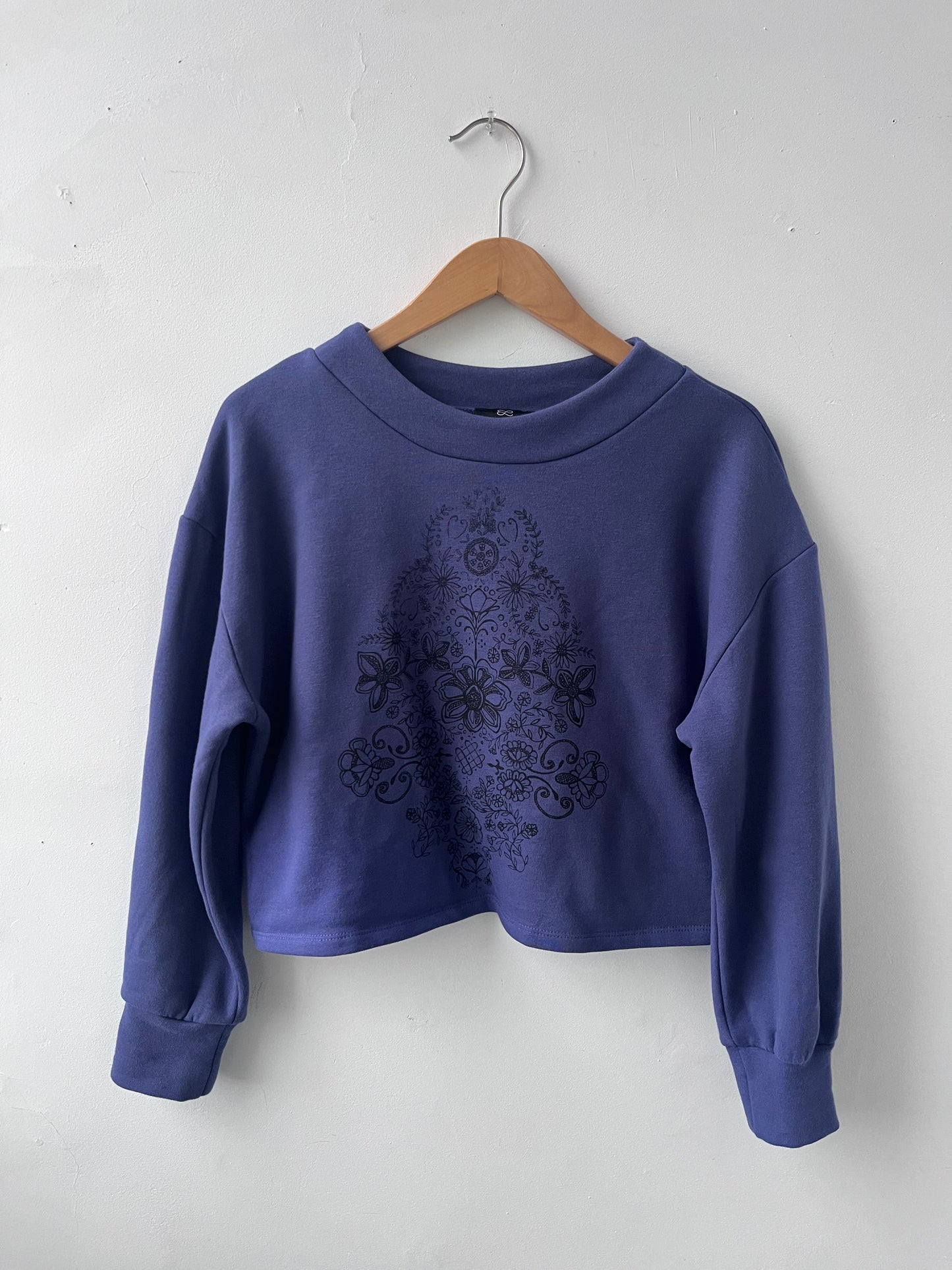 Chandail molletonné sérigraphié Hannay violet S DEFECT