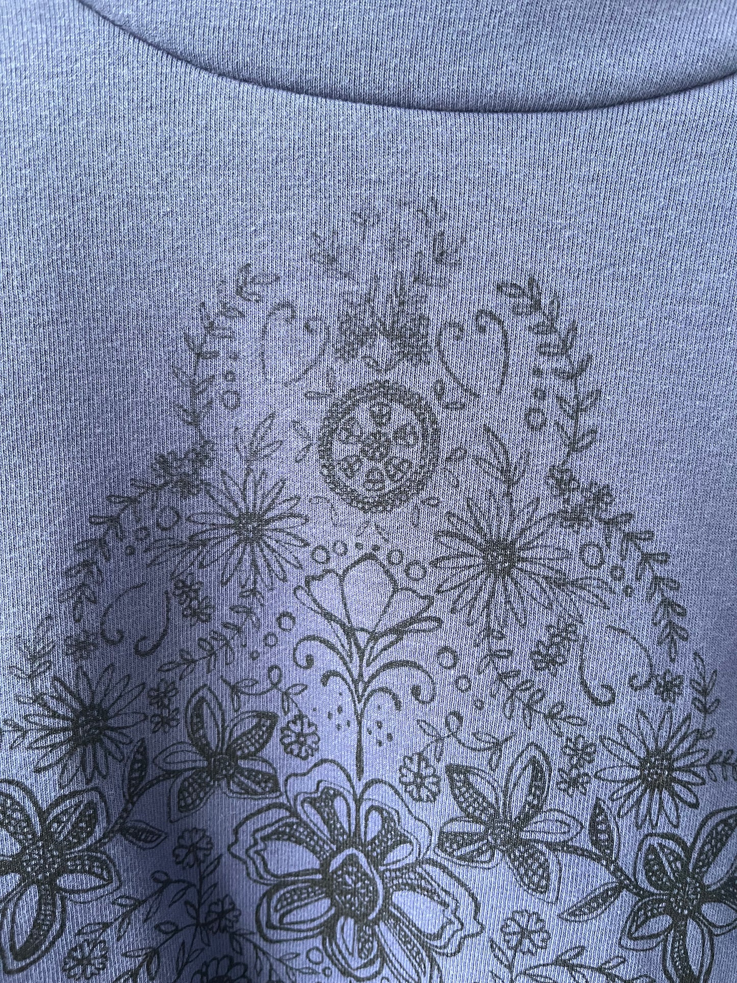 Chandail molletonné sérigraphié Hannay violet S DEFECT