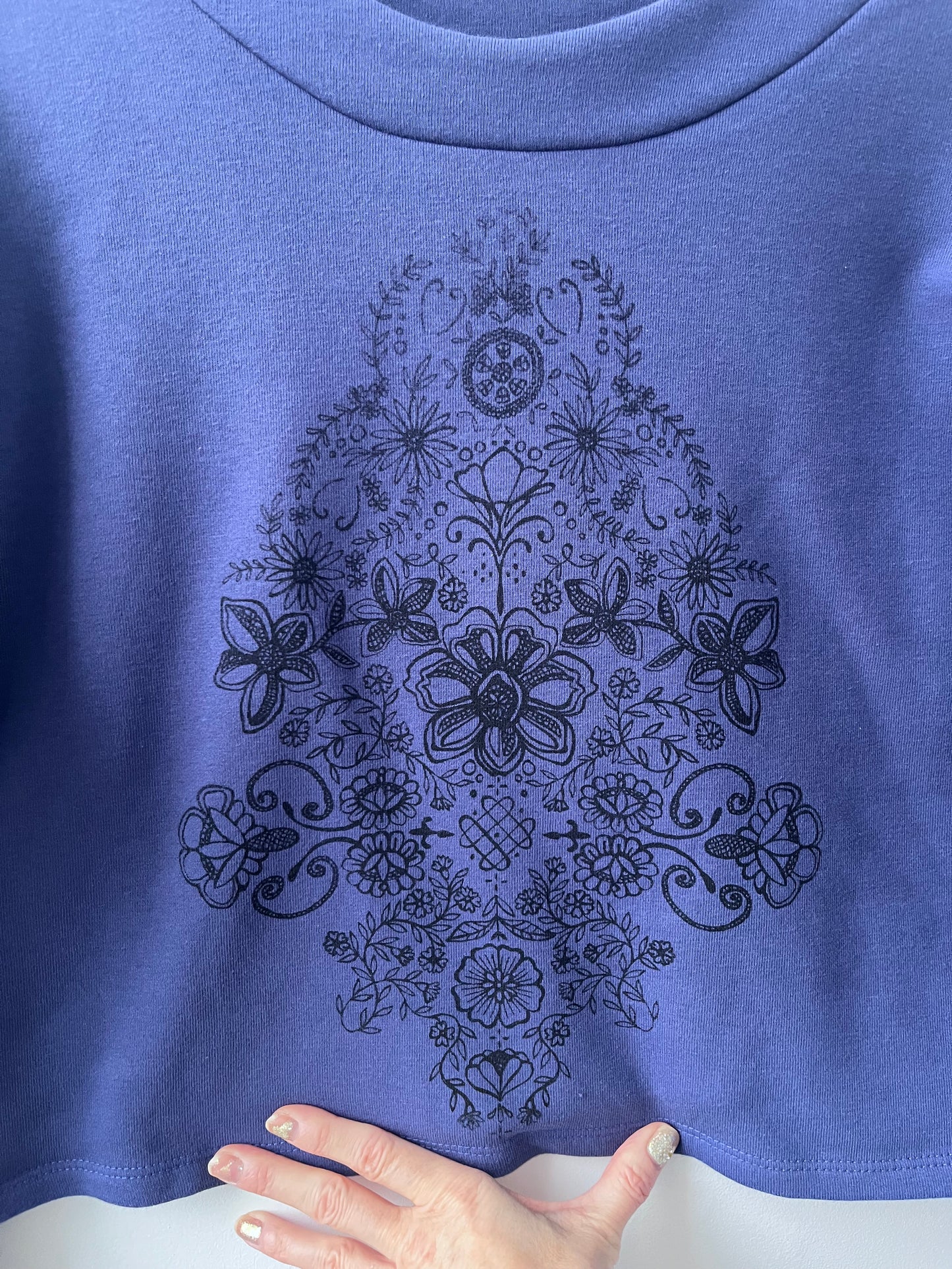 Chandail molletonné sérigraphié Hannay violet S DEFECT