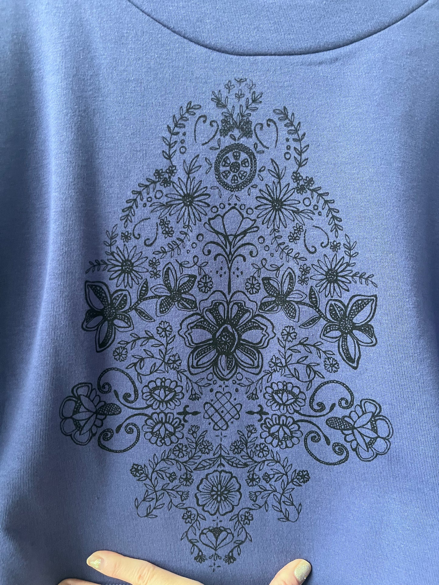 Chandail molletonné sérigraphié Hannay violet M DEFECT