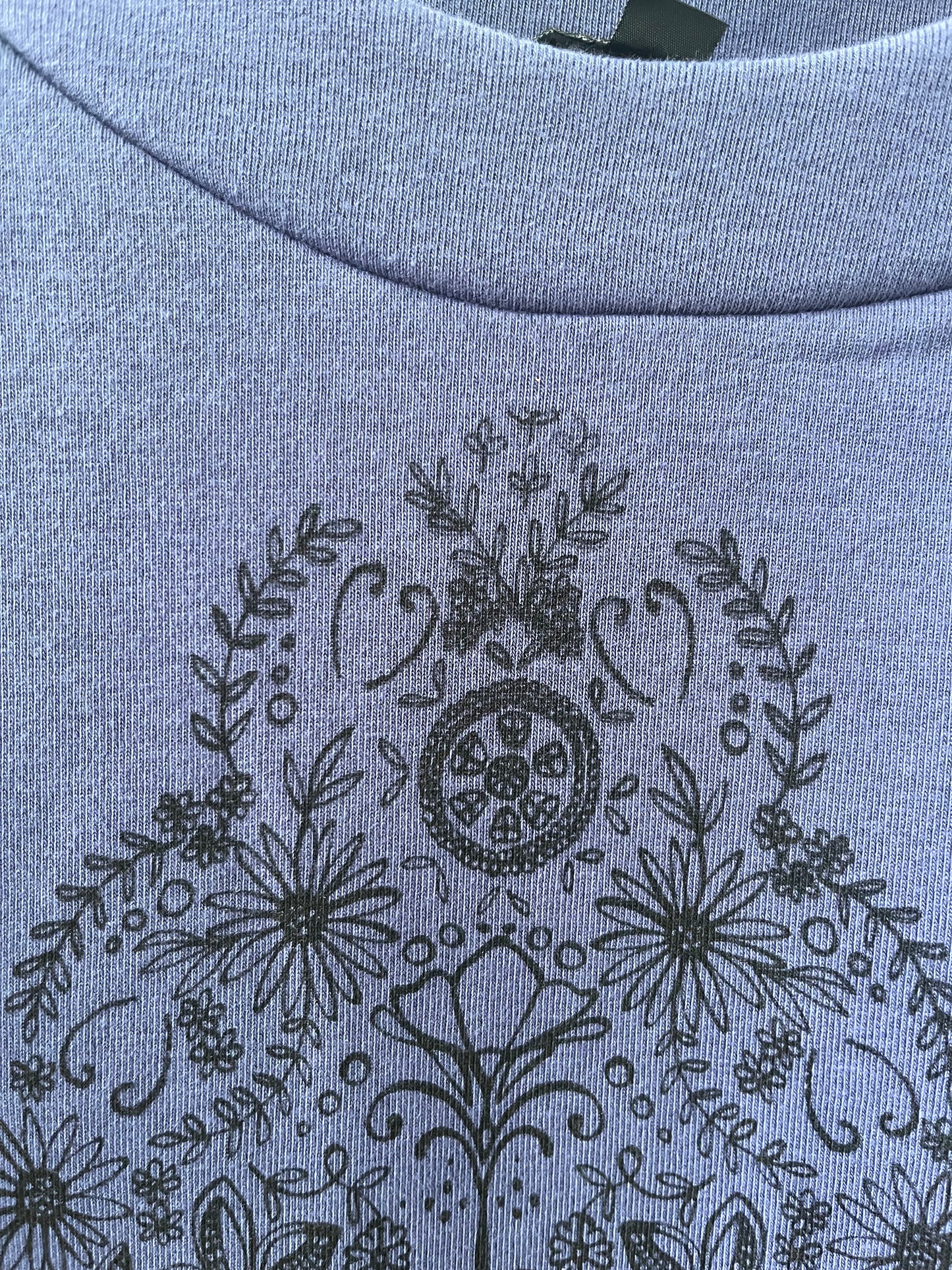 Chandail molletonné sérigraphié Hannay violet M DEFECT