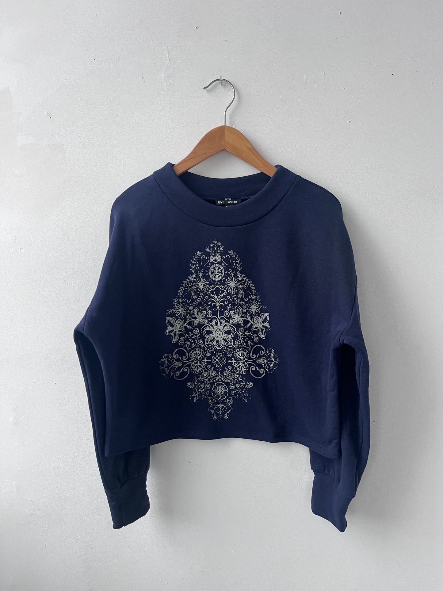 Chandail molletonné Hannay bleu marine M DEFECT