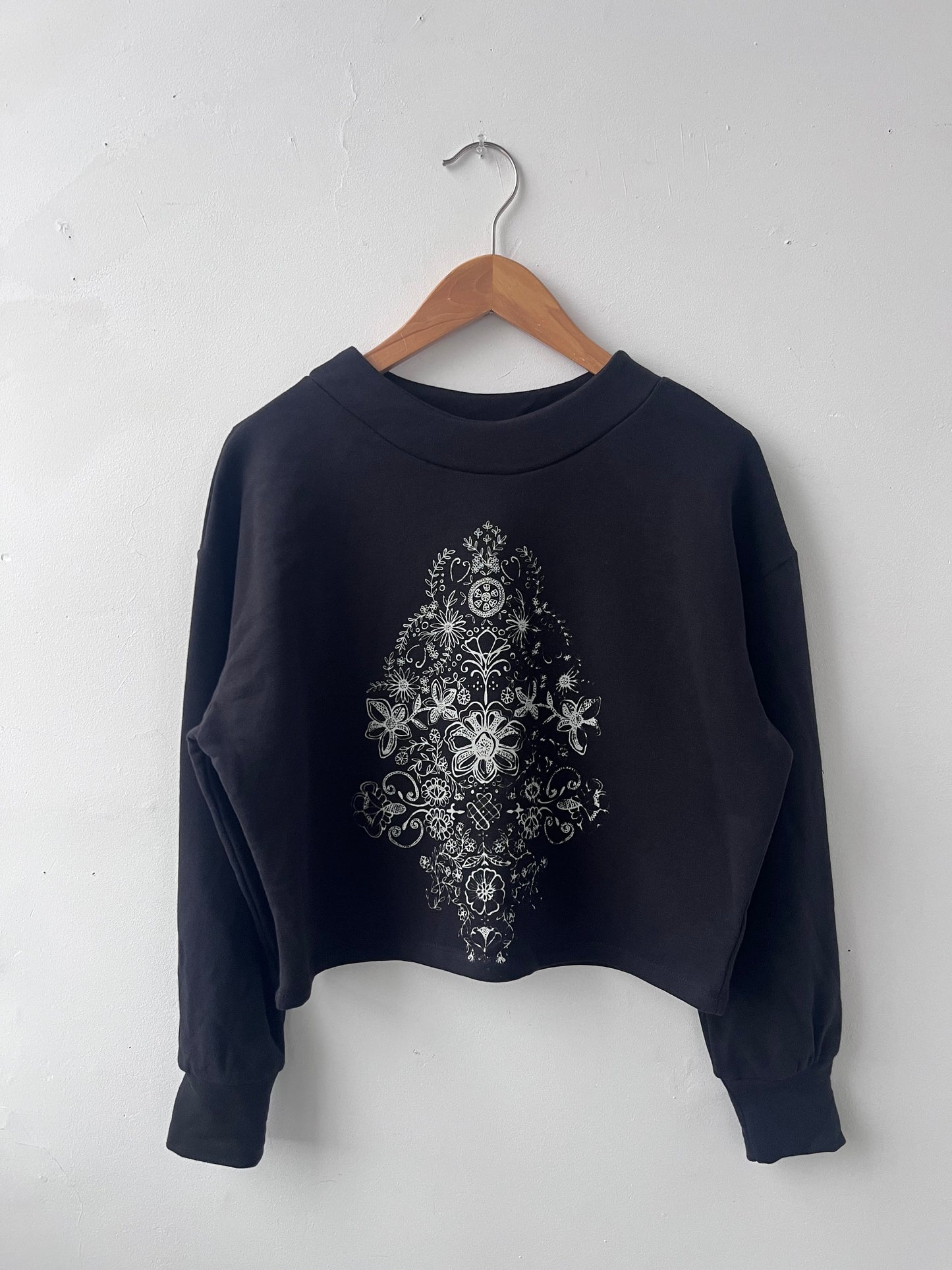 Chandail molletonné sérigraphié Hannay noir S DEFECT