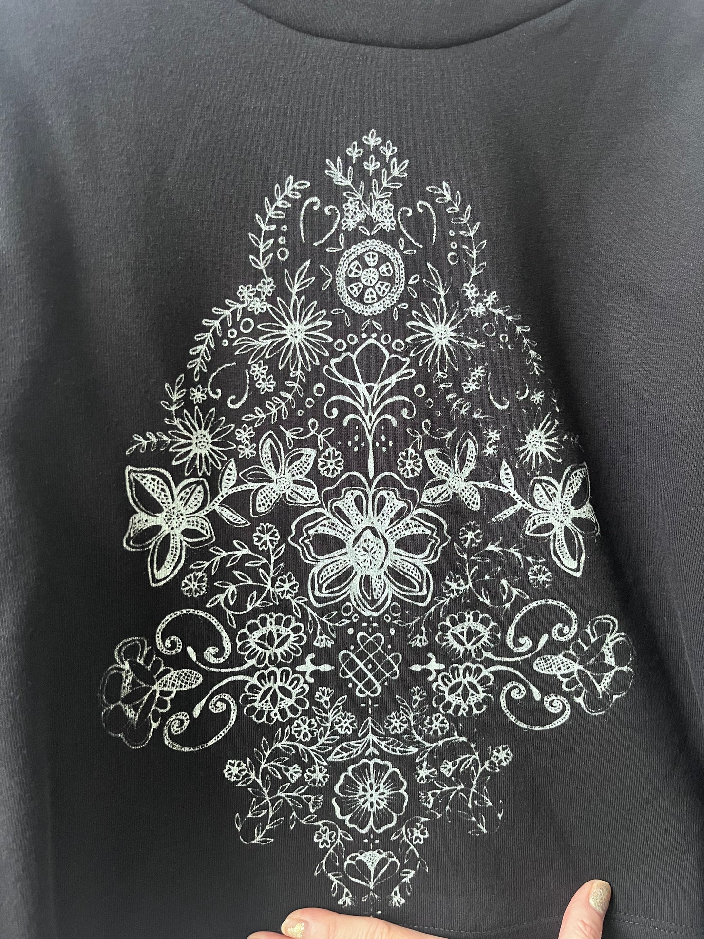 Chandail molletonné sérigraphié Hannay noir M DEFECT