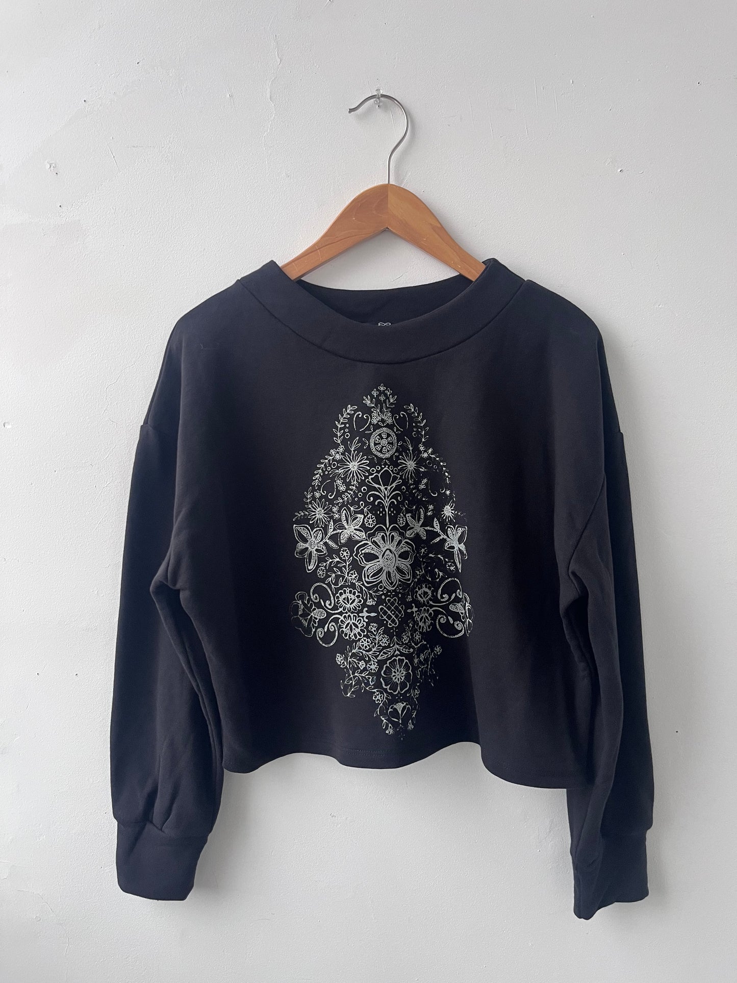 Chandail molletonné sérigraphié Hannay noir M DEFECT