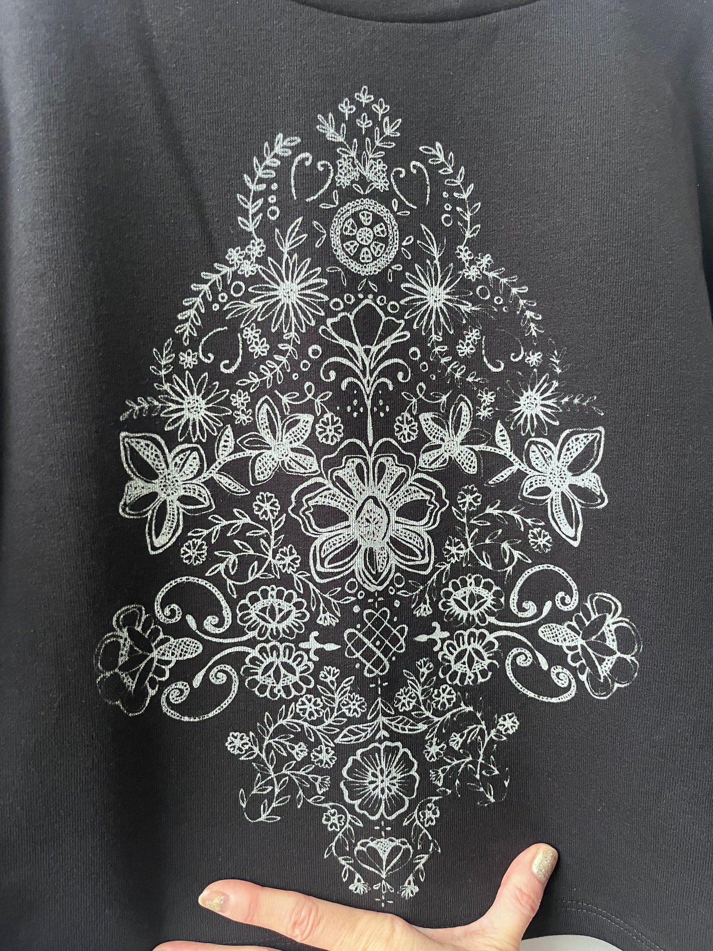 Chandail molletonné sérigraphié Hannay noir M DEFECT