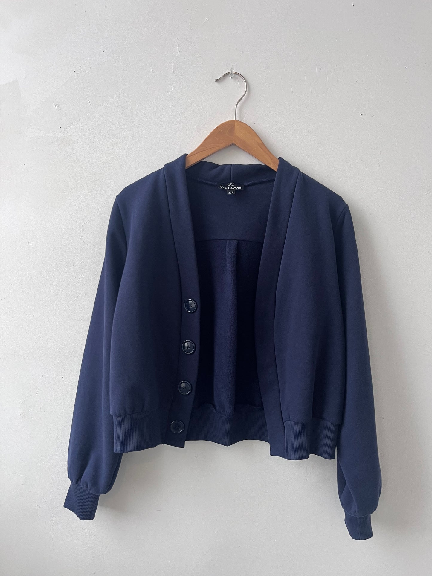 Cardigan molletonné Douglas bleu marine S DEFECT