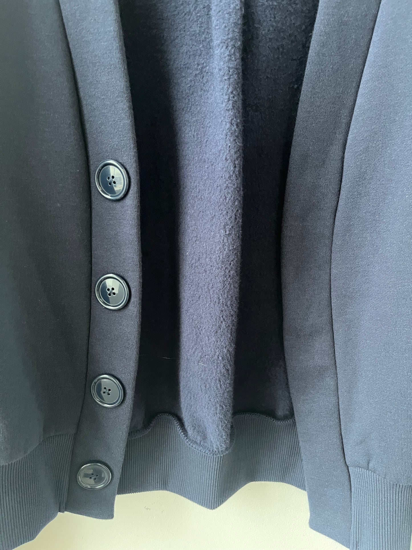 Cardigan molletonné Douglas bleu marine S DEFECT