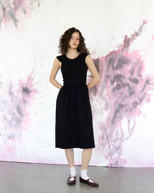 Robe soleil réversible Marguerite noire