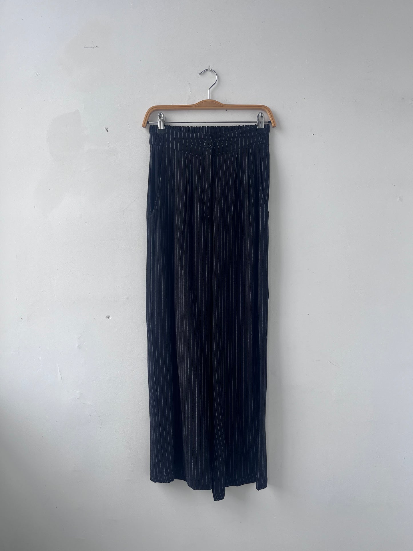 Pantalons tissé Tanaisie rayé noir XS ÉCHANTILLON