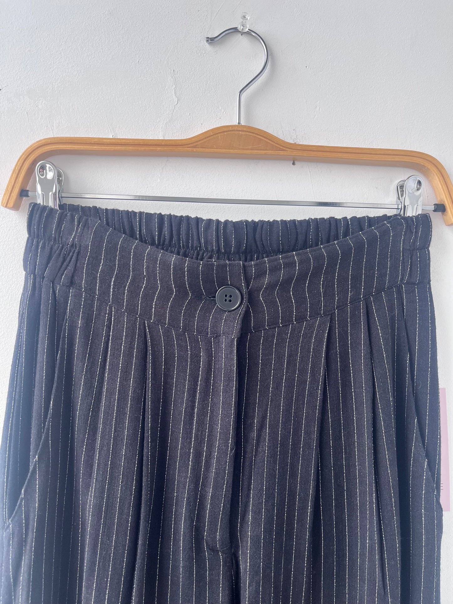 Pantalons tissé Tanaisie rayé noir XS ÉCHANTILLON