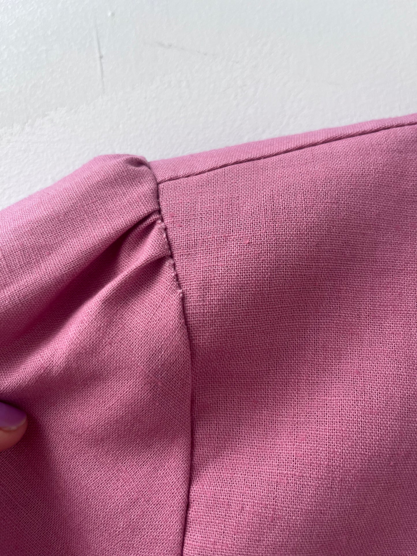 Chemisier Églantine rose pâle S ÉCHANTILLON