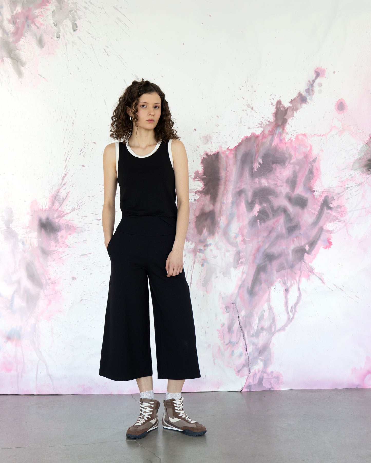 Pantalon en coton Trille noir