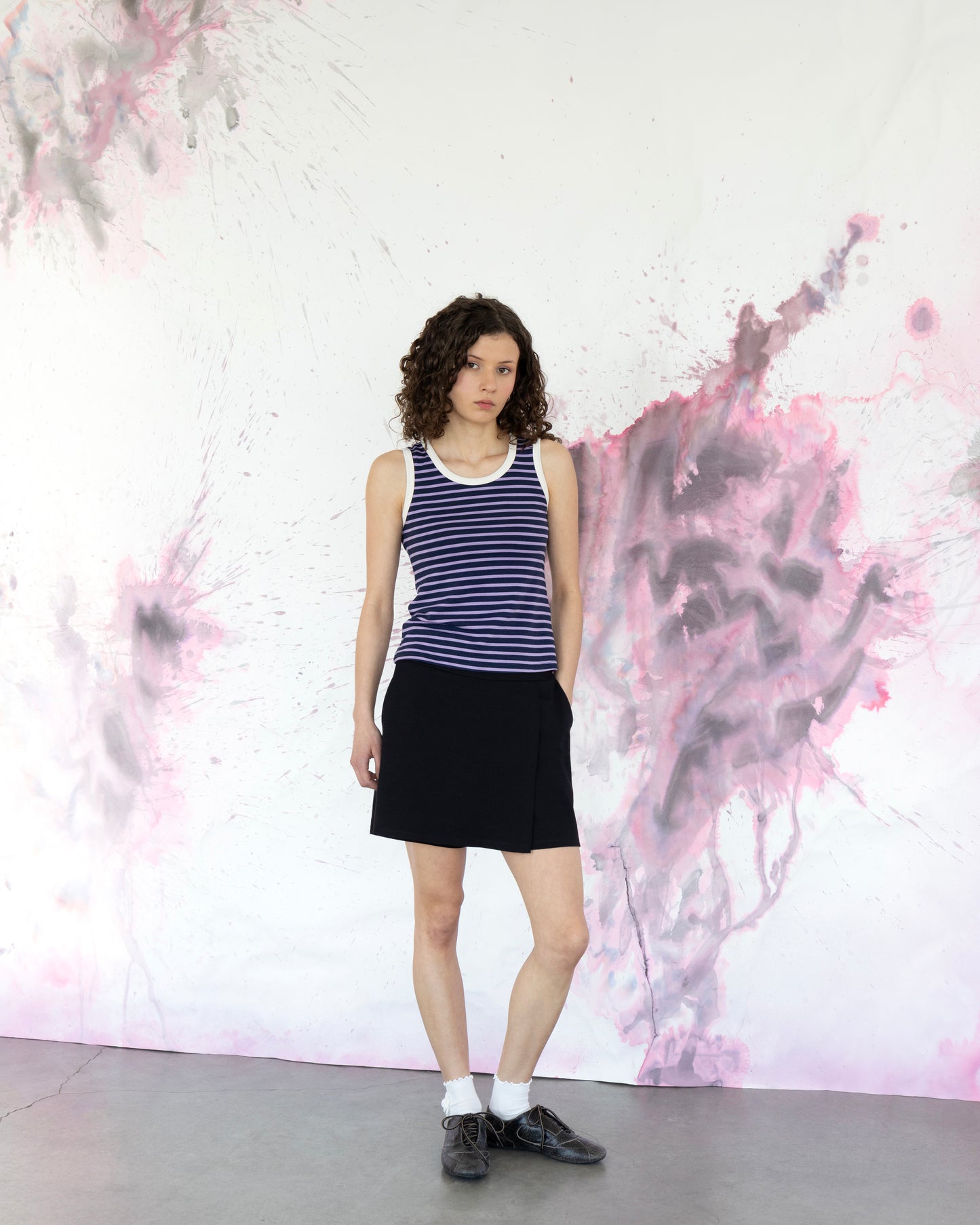 Camisole Pissenlit Rayé\Blanc