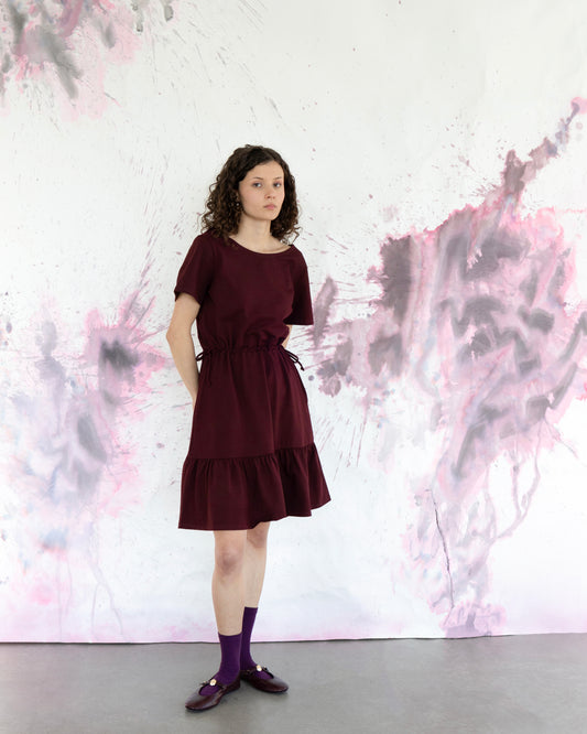 Robe ample Épervière bourgogne