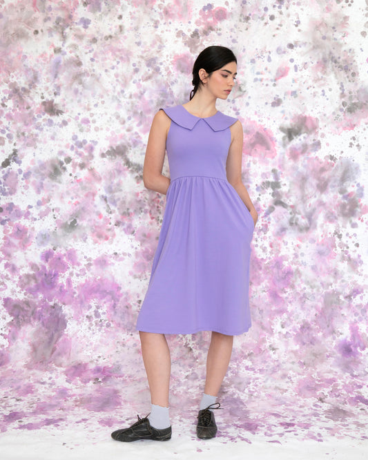 Robe soleil réversible Marguerite lavande
