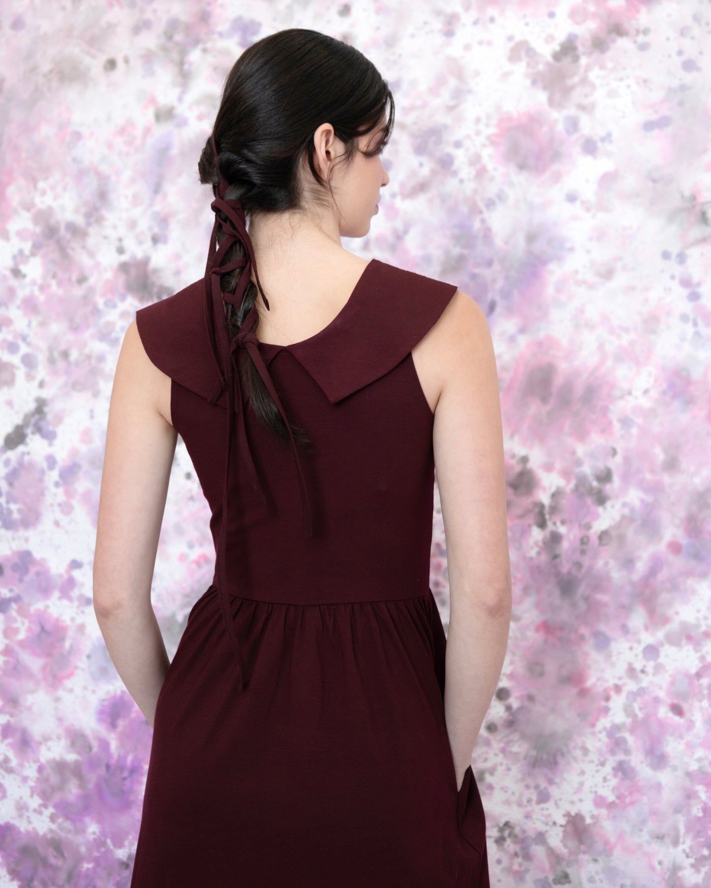 Robe soleil réversible Marguerite bourgogne