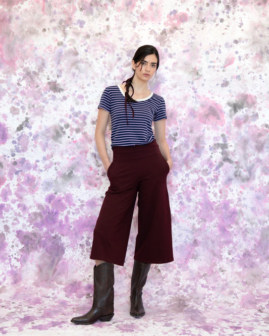Pantalon en coton Trille bourgogne