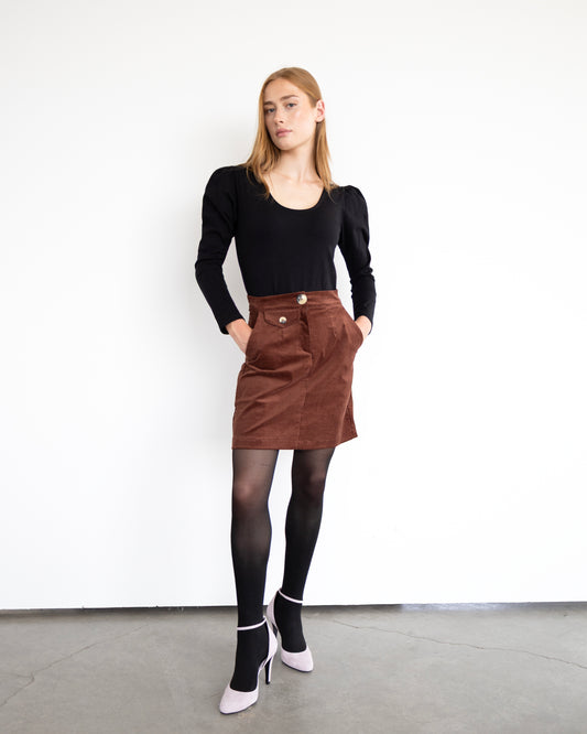 Leslie hazelnut mini skirt