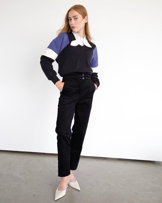 Pantalon corduroy Graham noir