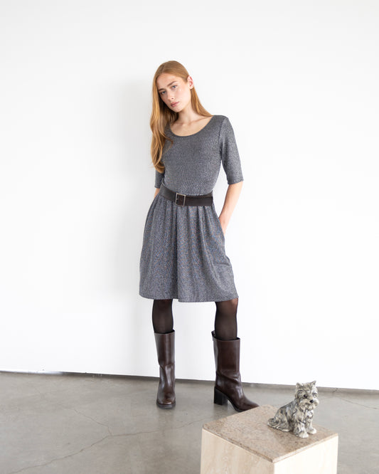 Robe Ample Smith scintillant argent