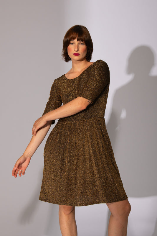 Robe lousse scintillante dorée Sound Of Silence