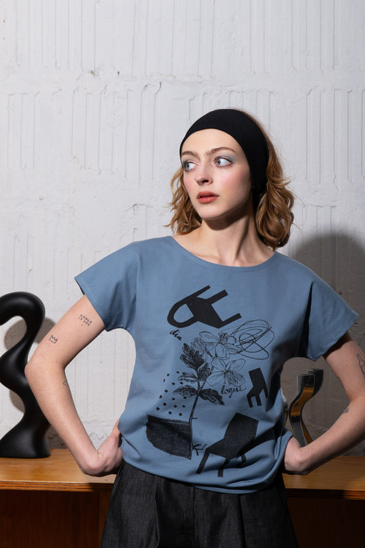 T-shirt bleu Thémis (soldes)