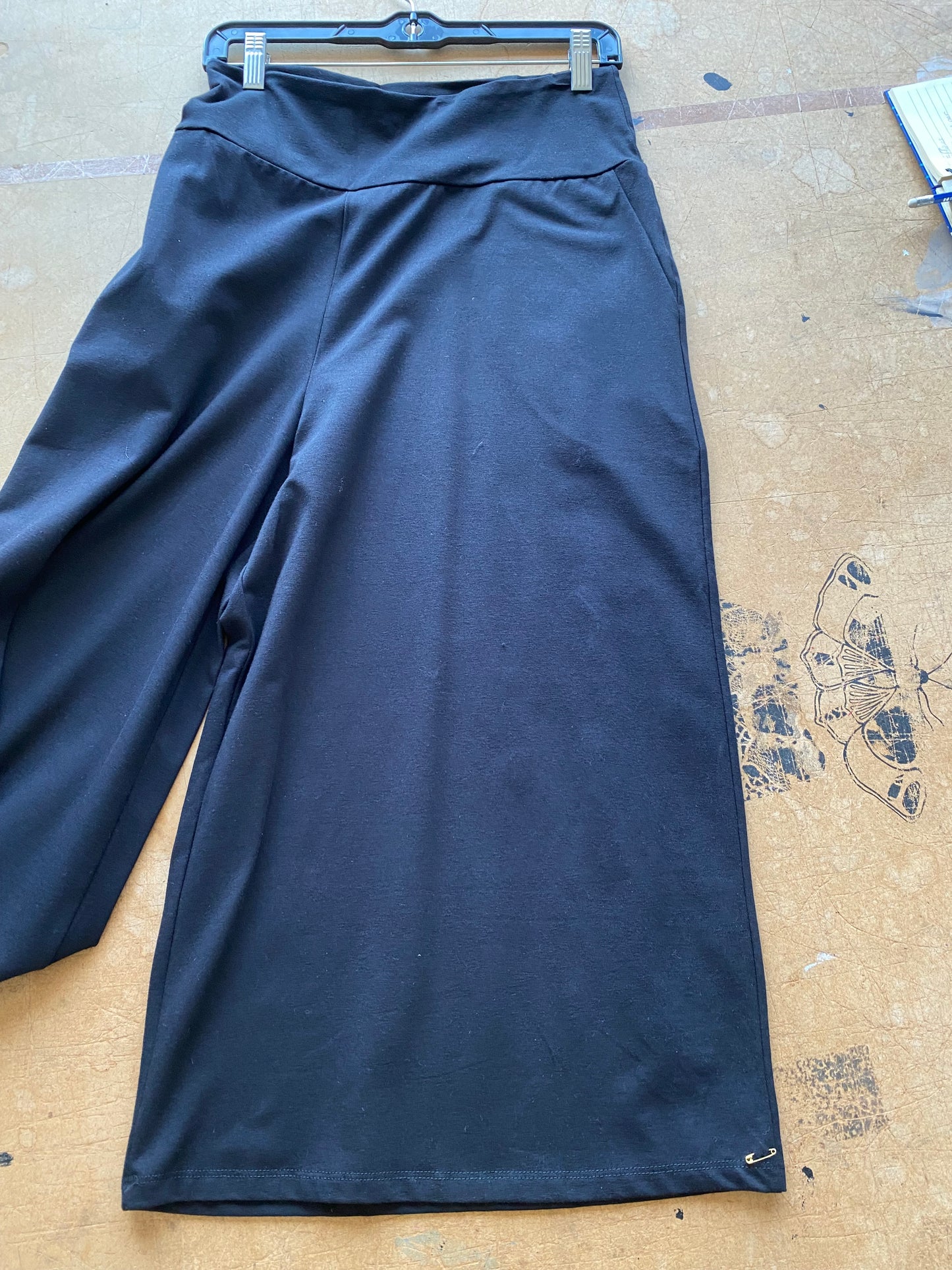 Stretch black cotton pants Alcé DEFECT