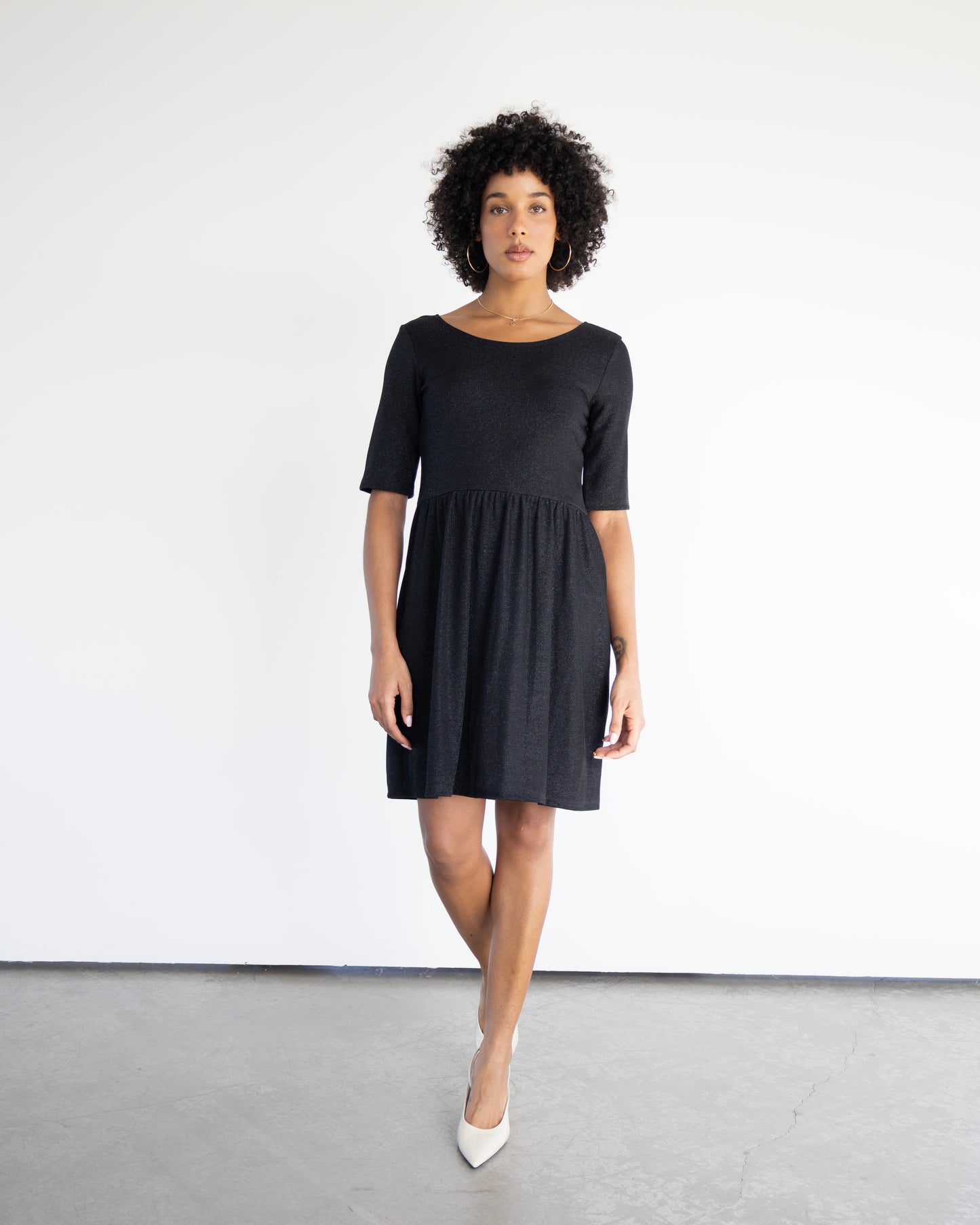 Smith Black Sparkly Loose Dress