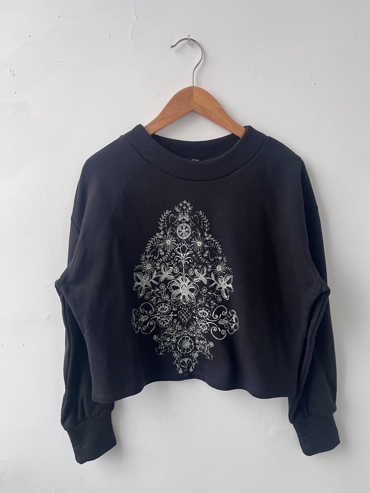 Chandail molletonné sérigraphié Hannay noir S DEFECT